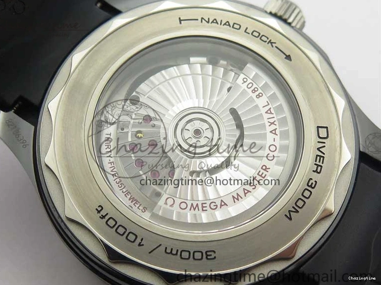 0121 Seamaster Diver 300M Real Ceramic Case VSF 1:1 Best Edition on Black Rubber Strap A8806 (Free Nato) SunProtective 7935